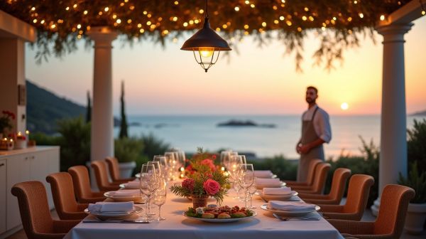 Dîner face à la mer : la cuisine d'un chef à domicile sur la Côte